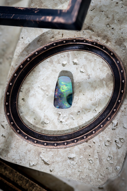 【004 — THE BLACK HOLE】Australian Boulder Opal