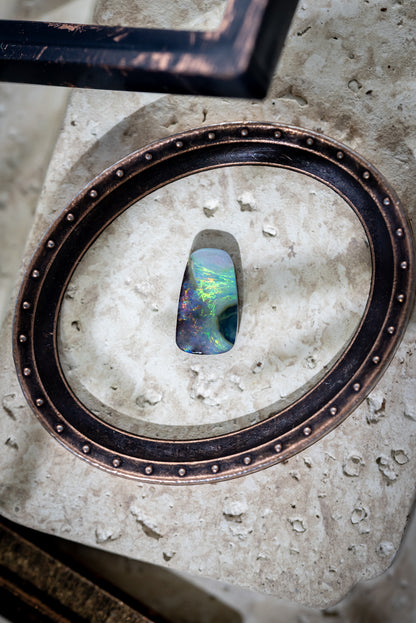 【004 — THE BLACK HOLE】Australian Boulder Opal