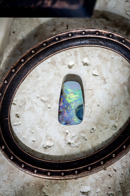 【004 — THE BLACK HOLE】Australian Boulder Opal